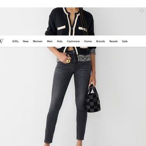 J Crew 9" high-rise toothpick jean in Charcoal wash size 26